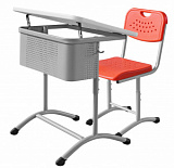 Школьный стол с наклонной столешницей ШСТ15 и стул ШС02 фото