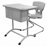 Школьный стол с перфорированным экраном ШСТ13 и стильный школьный стул ШС13 фото